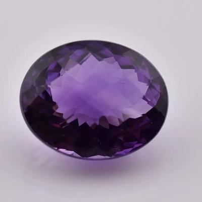 15.8 Carat Natural Unheated Oval Amethyst - VVS