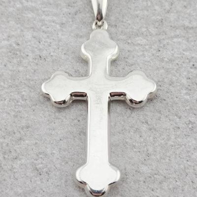 Sterling Silver Large Cross Pendant 