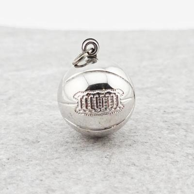 Sterling Silver Basketball Pendant Charm