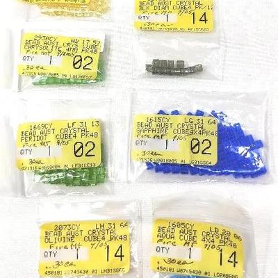 Cube Crystal Beads - 4mm - Fire Mountain Gems - Greens To Blues