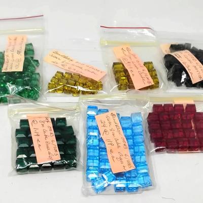 6-8mm Fine Cubed Crystals: Multicolored 