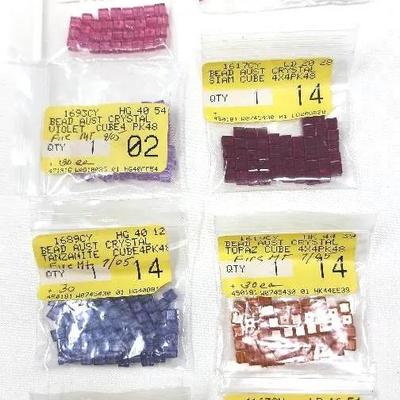 Cube Crystal Beads - 4mm - Fire Mountain Gems & Bestbuybeads.com - Reds To Purples