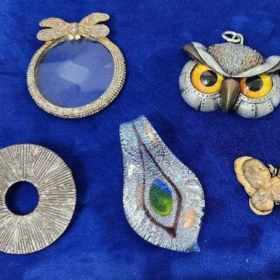 Metal, Stone And Glass Pendants