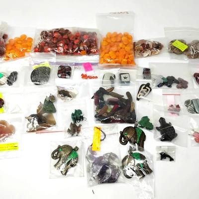 "Slapjack" Beads, Natural Stone Charms & More 