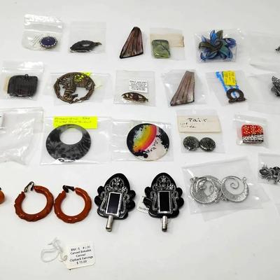 Pins, Pendants & Earrings Featuring Bakelite 