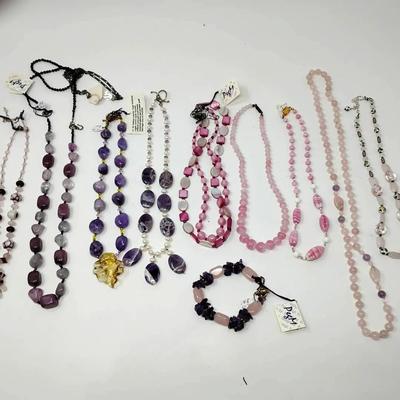 Natural Stone Jewelry: Purples And Pinks 