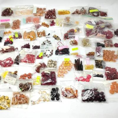 Variety Beads: Orange, Amber, Red, & Brown 