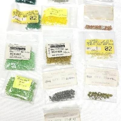 Crystal Bicone Beads - 4mm - Greens To Blues