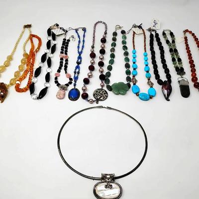 High Quality Natural Necklaces With Sterling Silver 