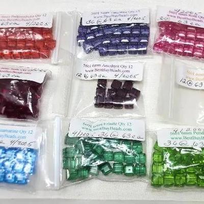 Cube Crystal Beads - 6-8mm - Bestbuybeads.com - Variety Of Colors