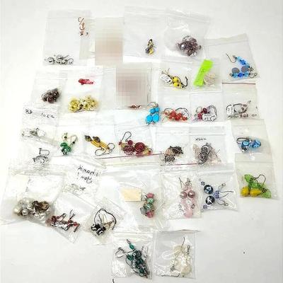 Vintage Plastic & Glass Earrings 