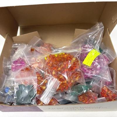 Box Of Bellflower & Leaf Beads