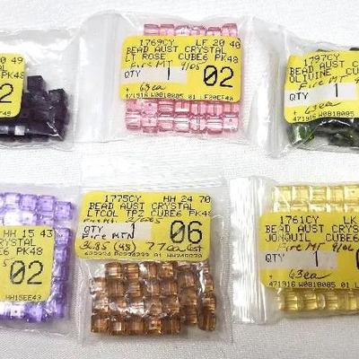 Cube Crystal Beads - 6mm - Fire Mountain Gems- Variety Of Colors