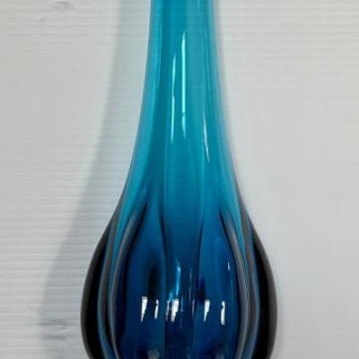 Viking ? LE Smith peacock blue swung vase
