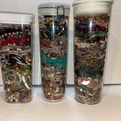 FULL Mystery Jars of Costume Jewelry