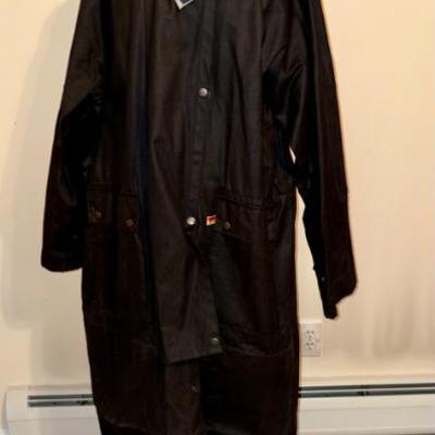 Kakadu Oil Cloth Biker’s Trench Coat 