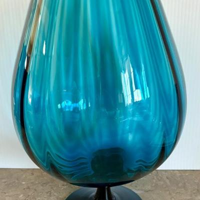 Peacock blue pedestal