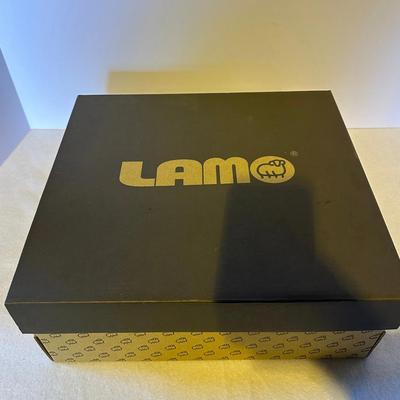 New LAMO Women’s Short Fur-Lined Suede Boots – Navy – With Original Box- Size 7