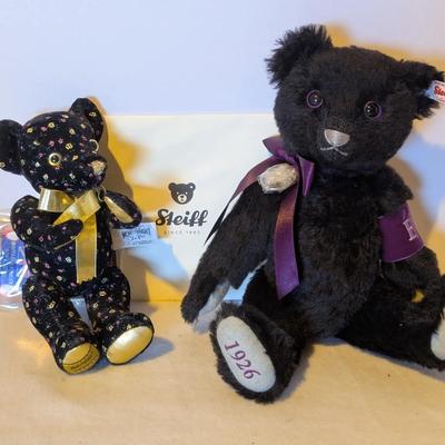 Steiff Queen Elizabeth II Memorial Bear with COA + Merrythought Floral Bear