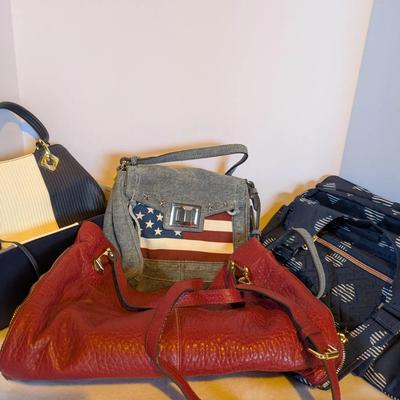 Lot of 4 Stylish Patriotic Handbags – Mixed Brands & Designs