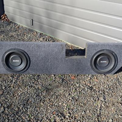 Boston Acoustics G1 Dual Subwoofers in Custom Truck Sub Box – Untested, Some Wear
