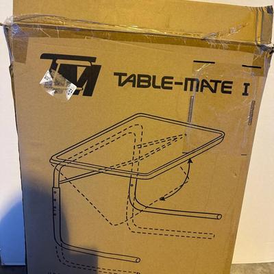 Table-Mate I Adjustable Folding TV Tray Table – Portable, Height & Angle Adjustable – New in Box