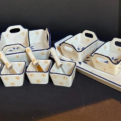 Temp-tations Old World by Tara – Large 14-Piece Ceramic Bakeware & Serving Set