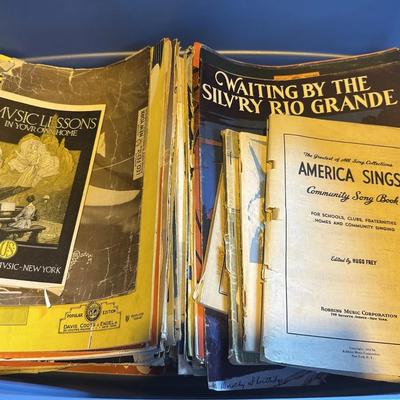 Large Lot of Vintage Sheet Music (1920s–1950s) – Broadway, Swing, Crooners, Americana, Standards