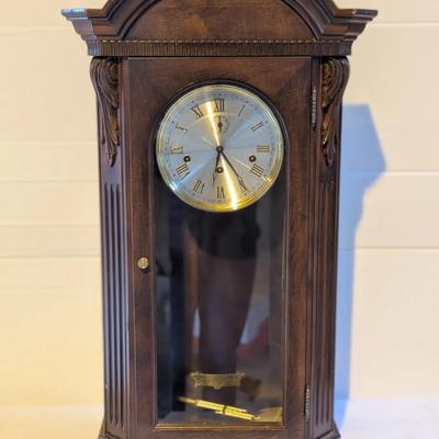 Vintage Sligh Wall Clock – Franz Hermle Movement – With Pendulum & Keys