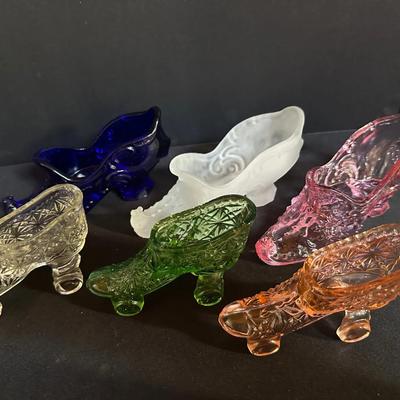 Vintage Glass Slipper Shoe and Rollerskate Figurines – Lot of 6