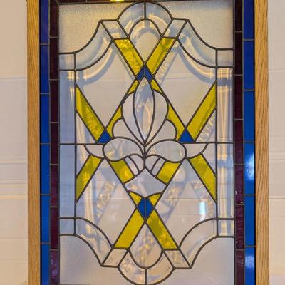 Handcrafted Stained Glass Window Panel – 25¾" x 37¾"