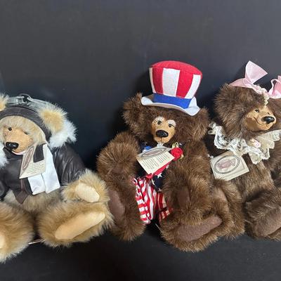 Lot of 3 Kimbeary’s Originals Artist Teddy Bears – Handcrafted, Numbered Limited Editions