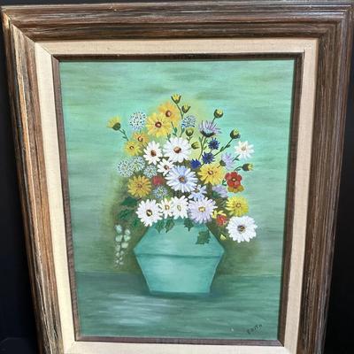 Vintage Original Floral Still Life Painting