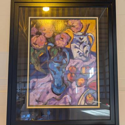 Jae Dougall Framed Art Print “The Blue Table” — 38” x 45”