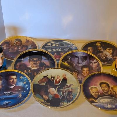 Star Trek Collector Plates & Character Mugs – 8 Plates + Kirk & Spock Mugs
