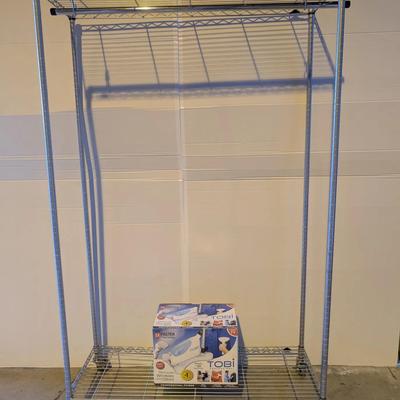 InterMetro Clothing Rack on Casters + TOBI Professional Steamer