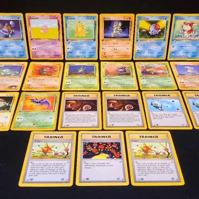 Pokémon Vintage Collection – 1st Ed. Water, Grass, Psychic Types + Trainer Cards (1995–1998)