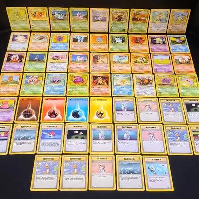 Vintage Pokémon Card Collection Featuring Base, Jungle, Fossil & Team Rocket Cards