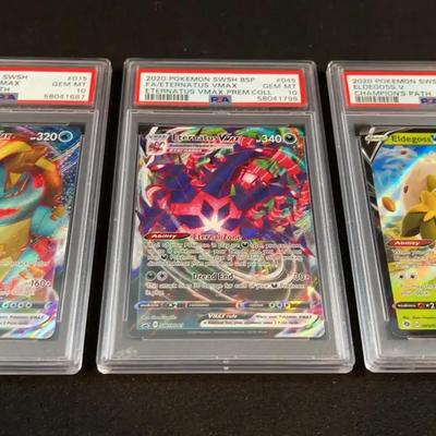PSA-Graded Pokémon Cards - VMAX & V Highlights from Champions Path & Premium Collection