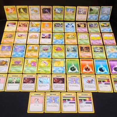 1995–1998 Pokémon Trading Card Collection Featuring Vintage Trainer, Energy & Pokémon Cards