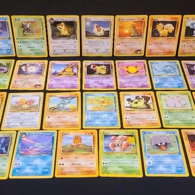 Pokémon Trading Cards Featuring Dark Raticate & Brock’s Sandshrew
