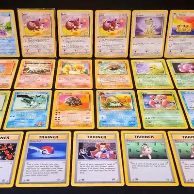 1995–1998 Pokémon Cards – 1st Ed. Squirtle, Eevee, Meowth, Magikarp & Rocket Trainers