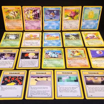 1995–1998 Pokémon Cards – 1st Editions, Sabrina’s Kadabra, Squirtle, Jigglypuff & Rocket Trainers