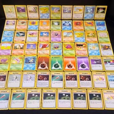 Large Vintage Pokémon Card Lot (1995–1999) – Fossil, Base, Jungle, Gym Sets + 1st Editions