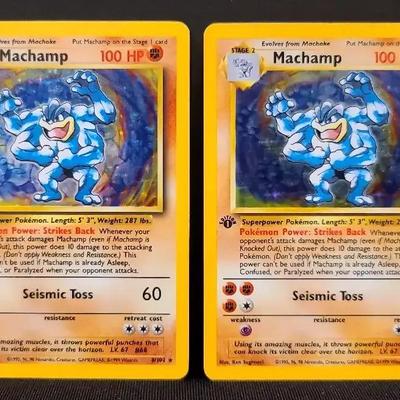 1999 Pokémon Machamp Pair – 1st Edition Holo Cards