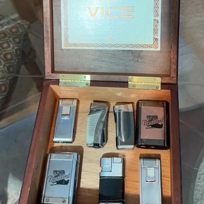 7 Cigar Lighters & Bookstyle Alec Bradley Limited Edition Cigar Box