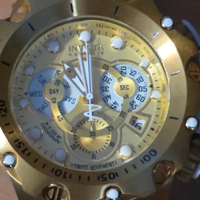 Invicta Reserve Venom Chronograph Gold Dial Men's Watch
