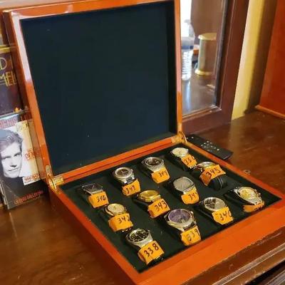 Wooden 12 Piece Watch Box Watches Not Included