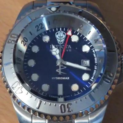 Invicta Hydromax Blue Dial Men's Watch In Stainless Steel