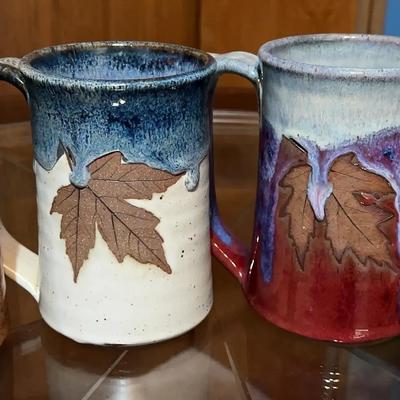 Lot Of Four Large Alewine Pottery Mugs